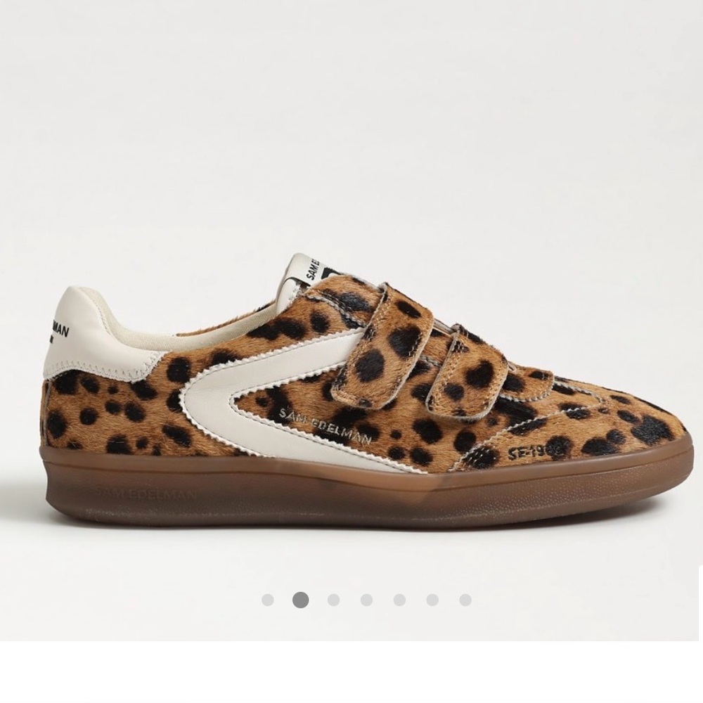 Sam Edelman Women’s Tan and Black Leopard Sneakers